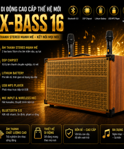 Loa Di Động Cao Cấp BASS 25 Bluetooth DP-216 Chính Hãng | 2 Bass, Micro Không Dây