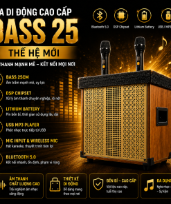 Loa Di Động Cao Cấp BASS 25 DP25 – Âm Thanh Mạnh Mẽ, Thiết Kế Sang Trọng